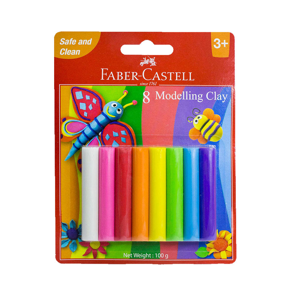 Faber-Castell Pâte à Modeler 8 Pièces 100g