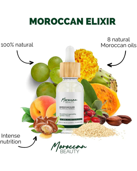 Moroccan Beauty Elixir du Maroc Aux 8 Huiles Naturelles - 30ml