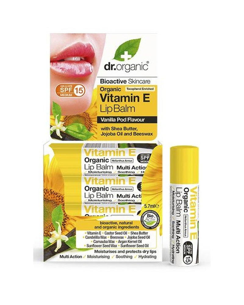 Dr Organic Baume à Lèvres Vitamine E 5.7ml