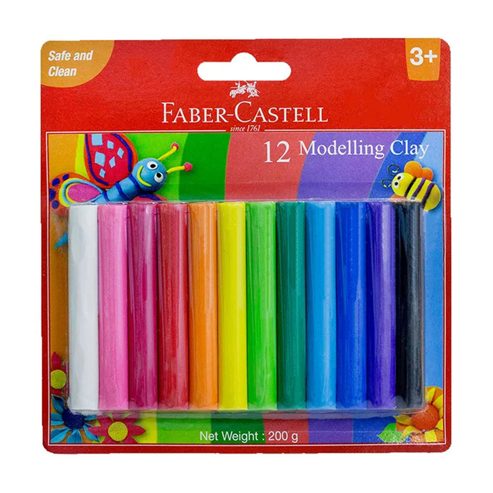 Faber-Castell Pâte à Modeler 12 Pièces 200g