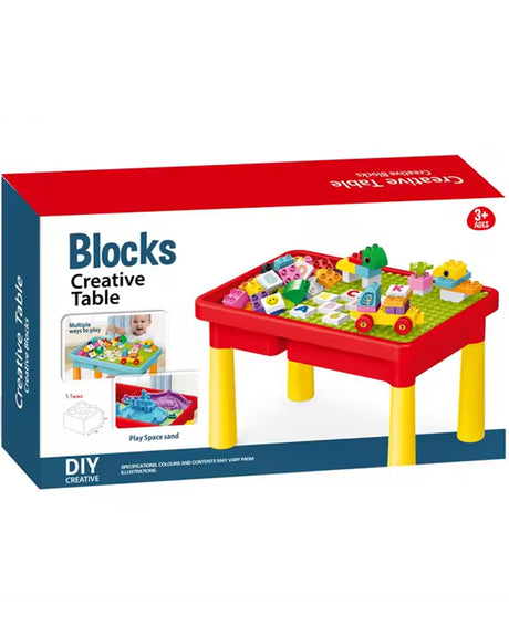 Table avec Blocks Creative 56 Pièces 3A+ - Rouge