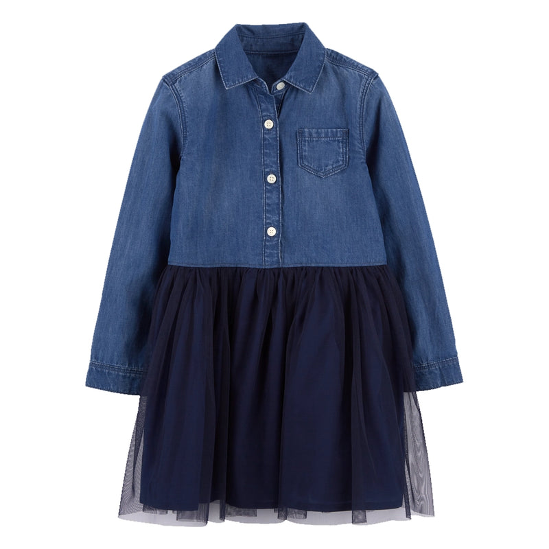 OshKosh Tulle Dress - Chambray Blue