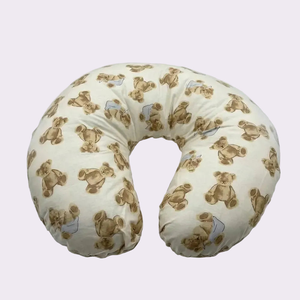 BébéYo Coussin d'Allaitement Oursons Câlins - Maron