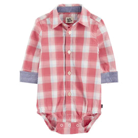 Body à Carreaux avec Boutons OshKosh - Rouge