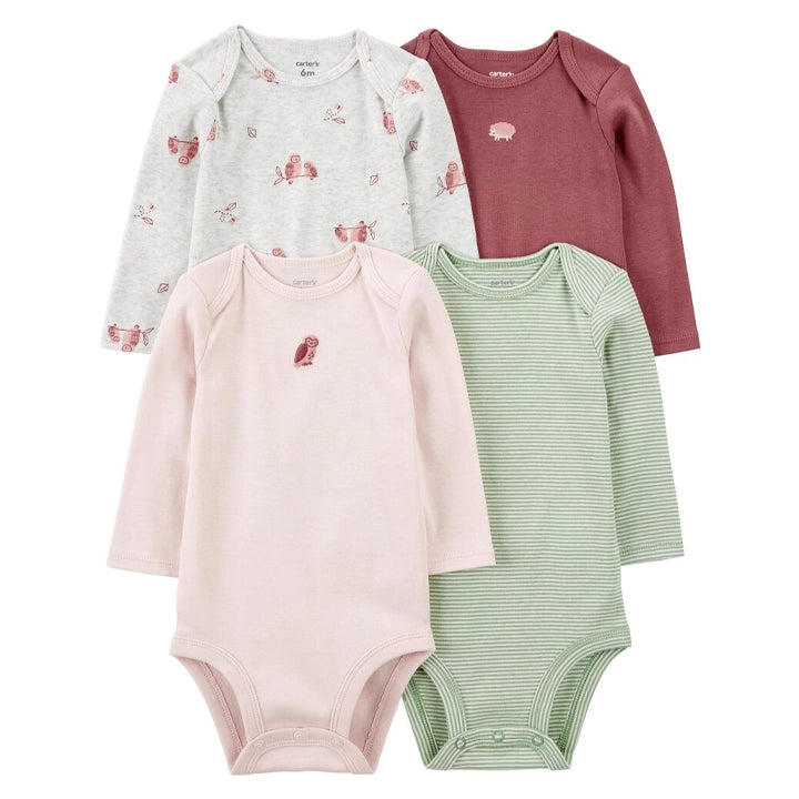 Lot de 4 Bodies à Manches Longues Carter&#39;s - Multi