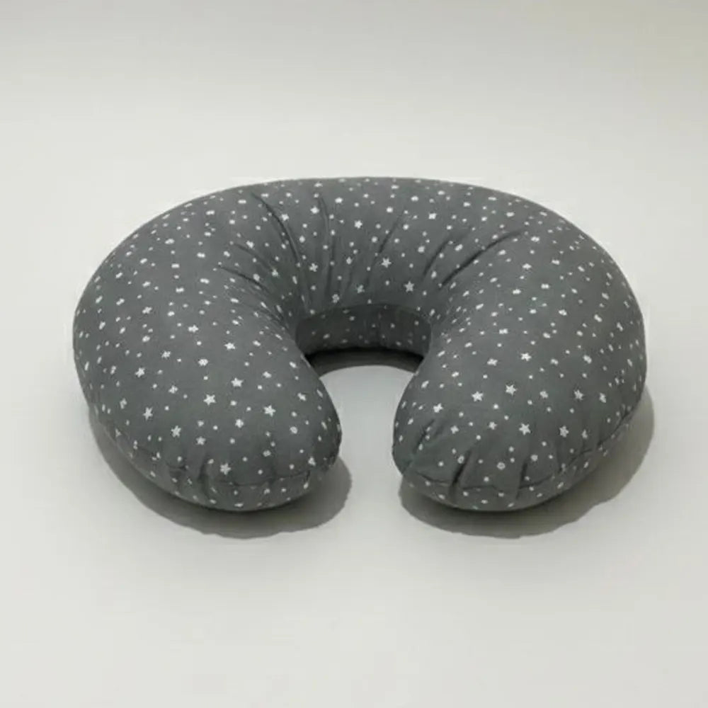 BébéYo Coussin d'Allaitement - Gris Petits étoiles Blanc