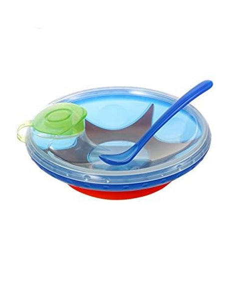 Nûby Assiette Chauffante avec Cuillère 400ml 3M+ - Bleu