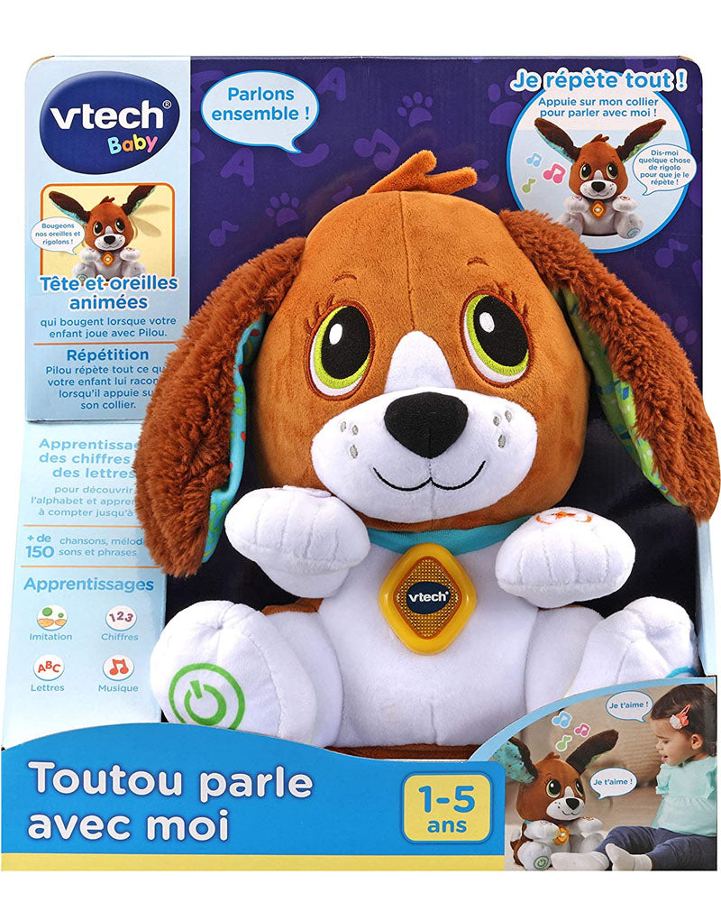 Vtech Toutou Parle Avec Moi Chien Peluche 1-5A