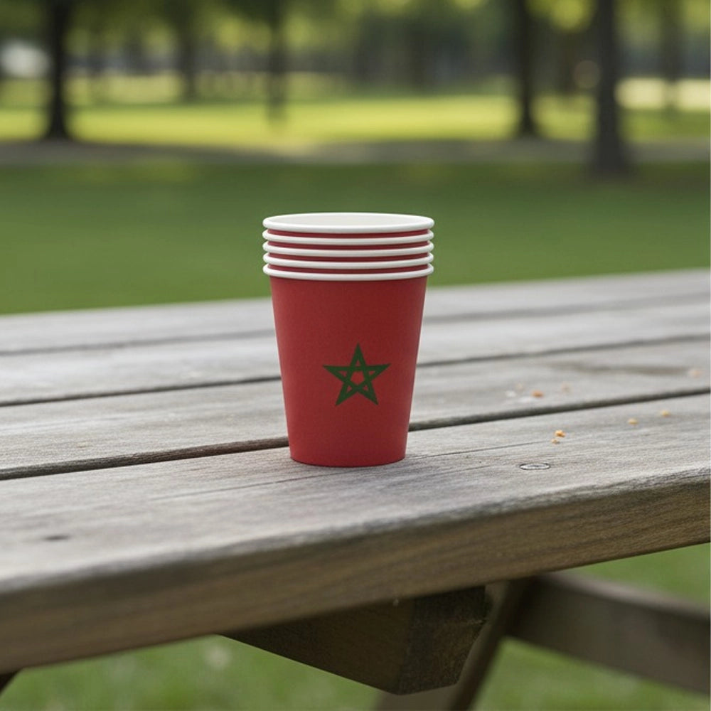 Lote de 10 Vasos – Bandera de Marruecos