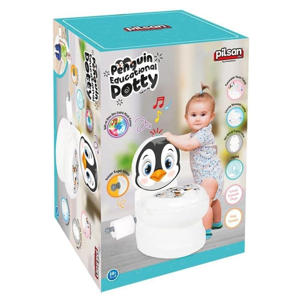 Pilsan Siège de Toilette Éducatif pour Bébé 18M+ - Penguin