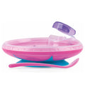 Nûby Warming Plate with Spoon 400ml 3M+ - Pink
