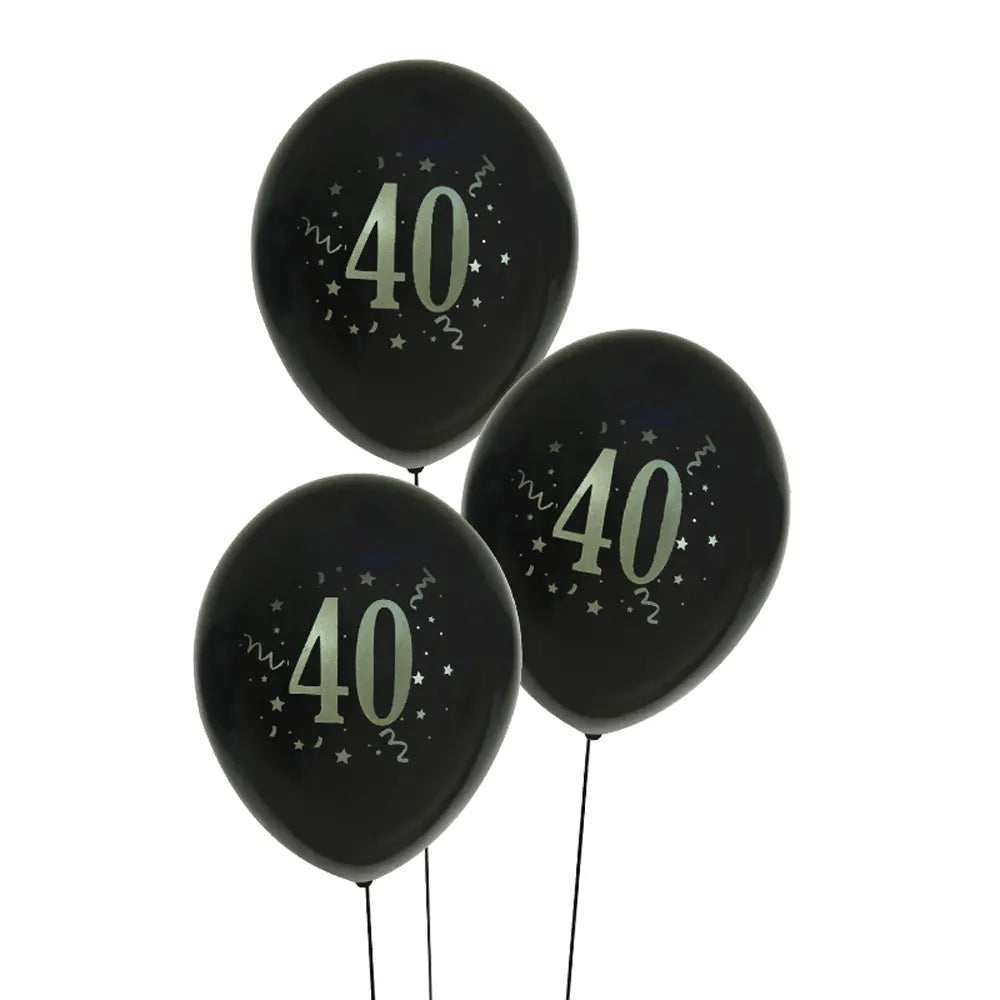مجموعة من 8 بالونات لاتكس مطبوعة برقم 40 – 30 سم