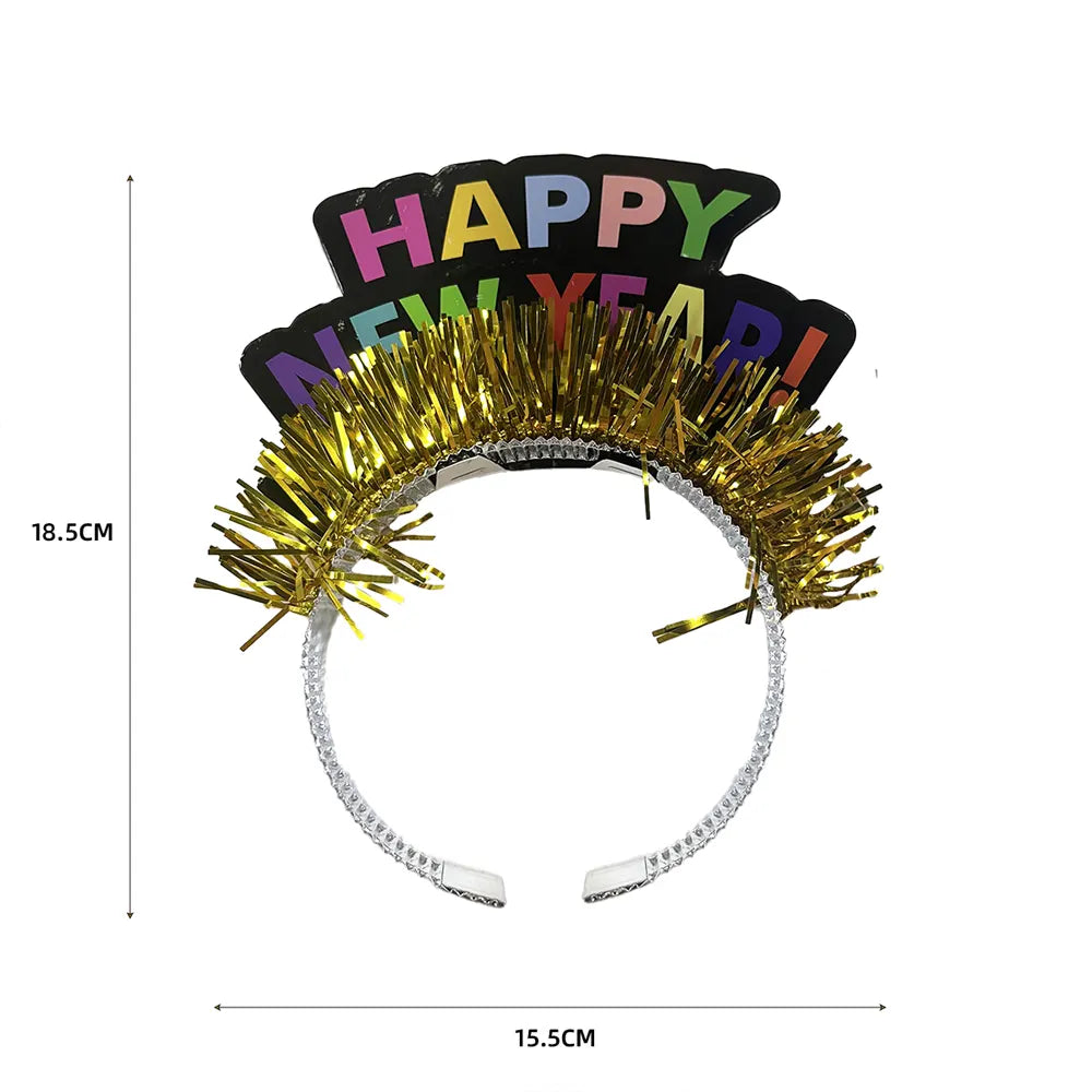 Pack de 2 bandeaux cheveux Happy New Year - vue 4