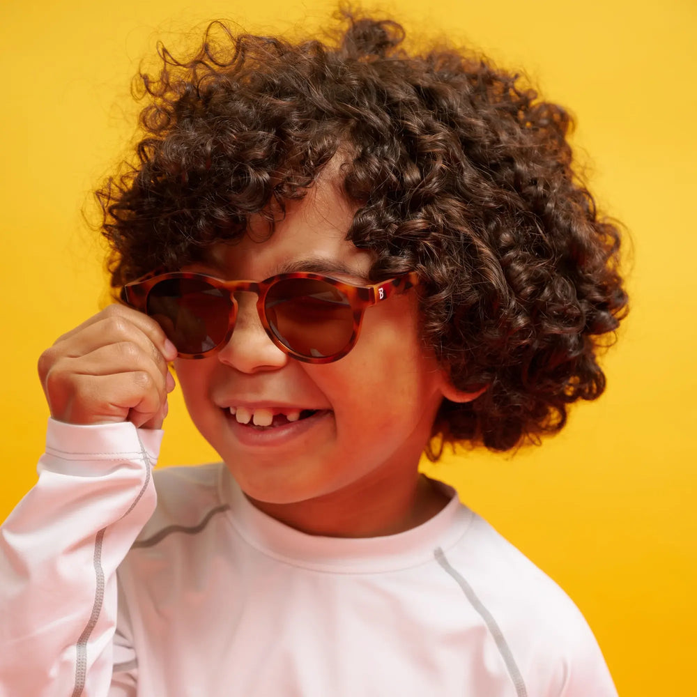 بابيتورز نظارات شمسية بعدسات كهرمانية 0-2 سنوات - صدفة السلحفاة بالكامل