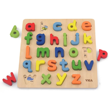 Viga Toys Puzzle Alphabet Minuscules en Bois – 3A+