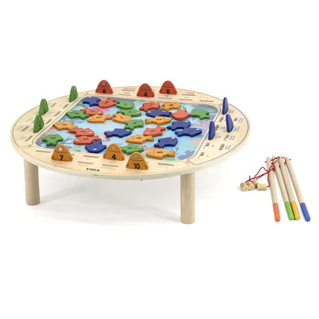 Viga Toys Jeu de Pêche en Bois 2A+