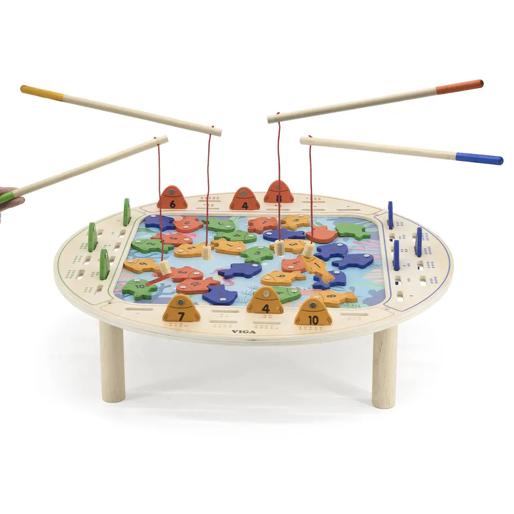 Viga Toys Jeu de Pêche en Bois 2A+