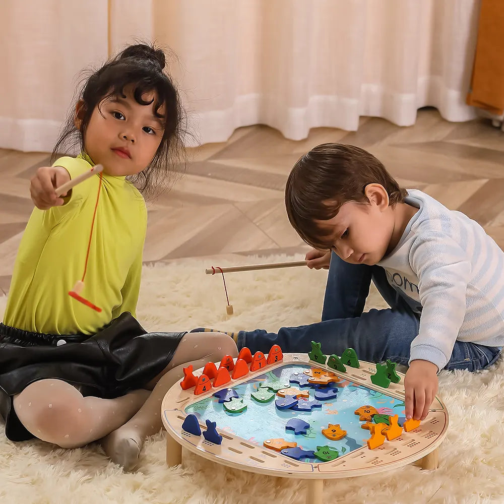 Viga Toys Jeu de Pêche en Bois 2A+