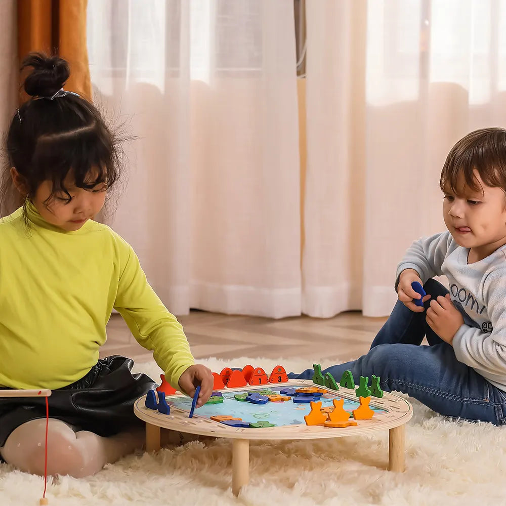 Viga Toys Jeu de Pêche en Bois 2A+