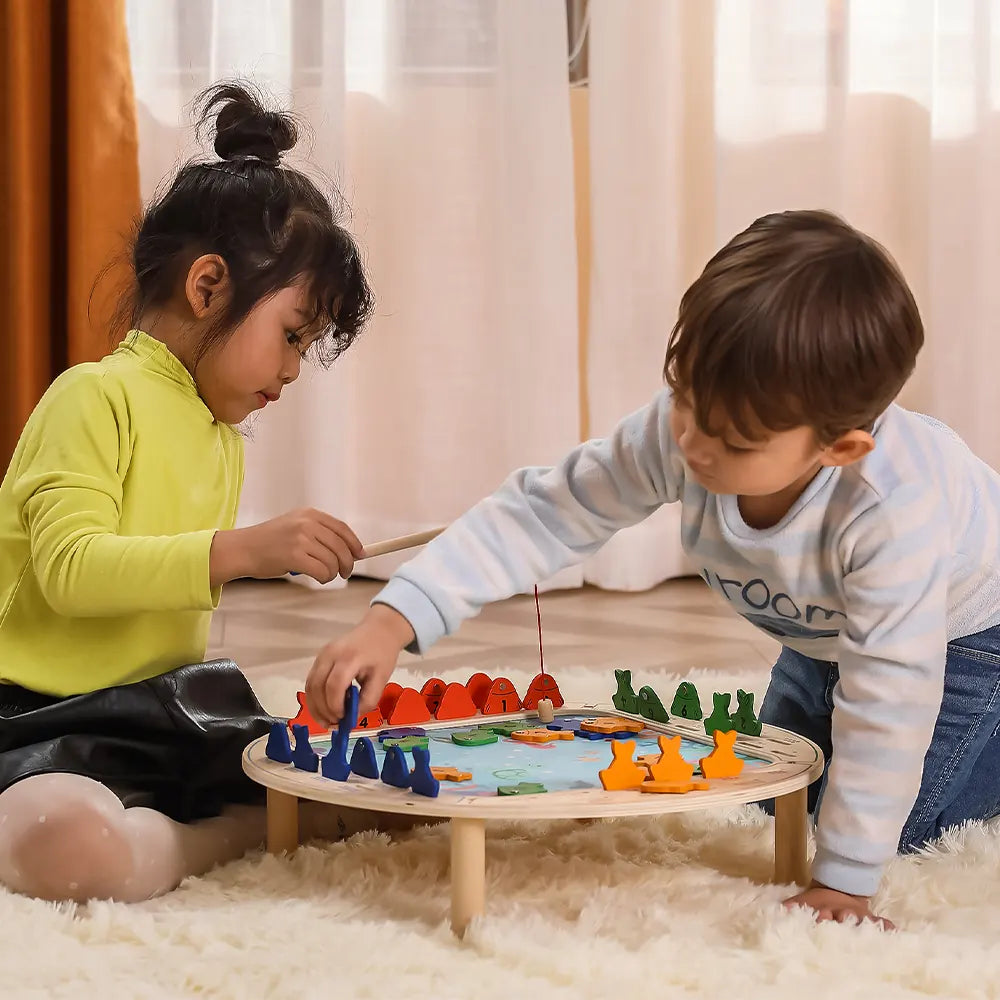 Viga Toys Jeu de Pêche en Bois 2A+