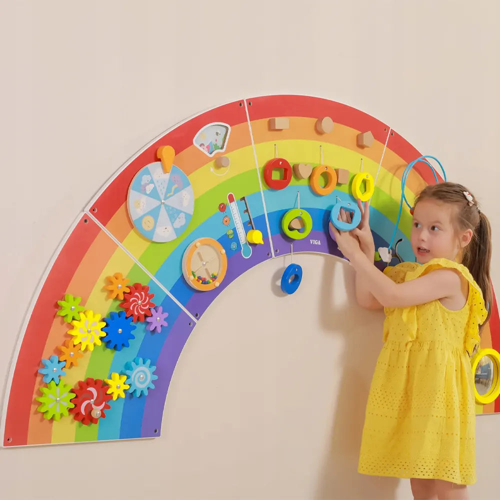 Panneau d'activités Mural 18M+ - Arc-en-ciel