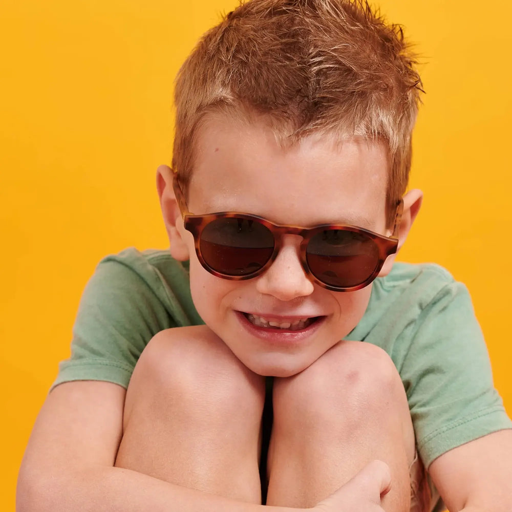 بابيتورز نظارات شمسية بعدسات كهرمانية 0-2 سنوات - صدفة السلحفاة بالكامل