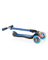 Globber Trottinette 3 Roues Elite Deluxe avec Lumières Pliable - Bleu Marine