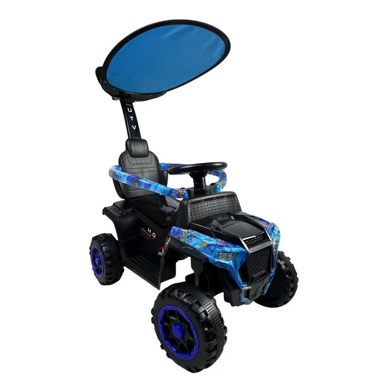 Convertible Ride-On Car with Sunshade – 12M+
