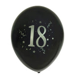 Set de 8 Globos de Látex Impresos con el Número 18 – 30cm