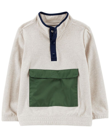 Pull En Polaire Carter's - Beige & Vert & Bleu