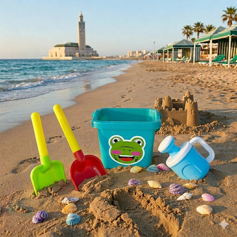 Seau de Plage avec Accessoires Multicolores - Turquoise