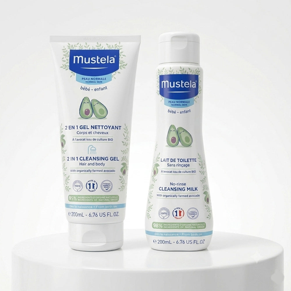 Mustela 2en1 Gel Limpiador + Agua Refrescante y de Peinado