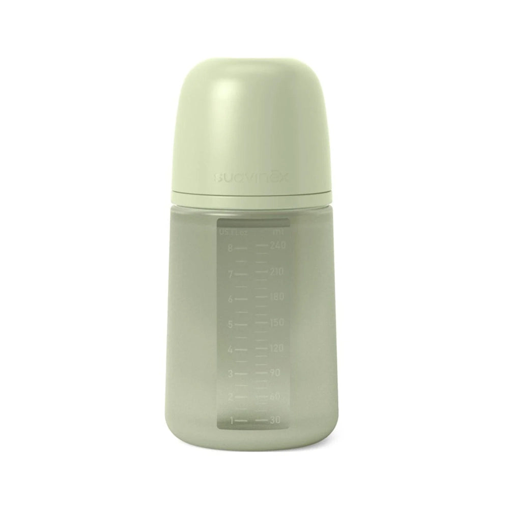 Suavinex Biberon en Silicone Débit Moyen 240ml - Vert