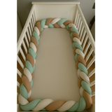 Babymat Protector de cuna trenzado - Verde pastel