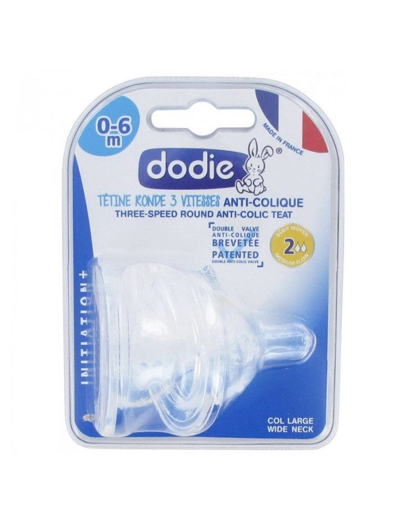 Dodie Lot de 2 Tétines Plate Sens+ Anti-Colique D2 0-6M