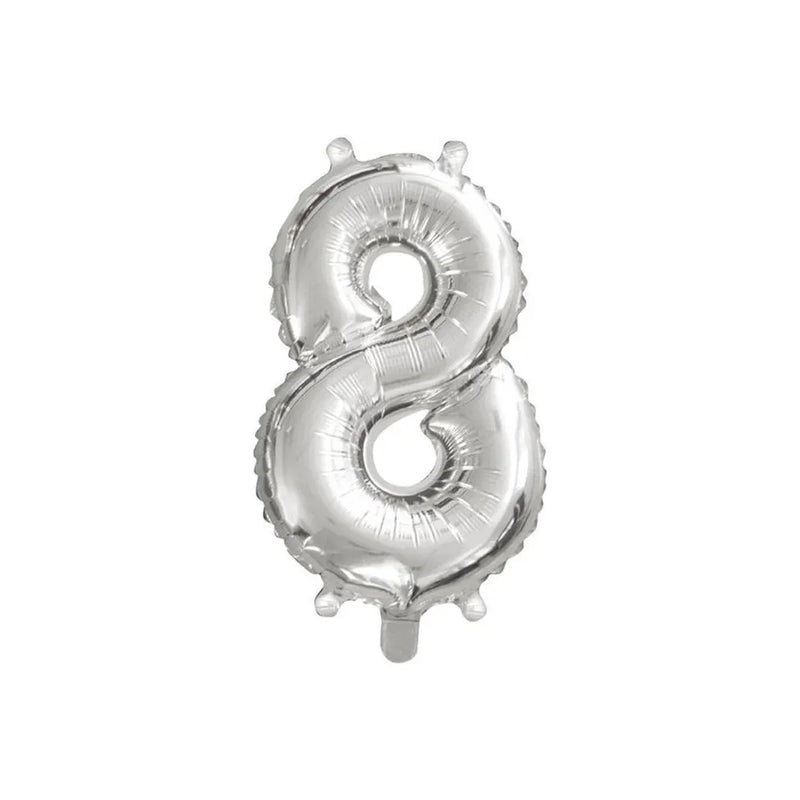 Ballon Numéro 8 - Argenté