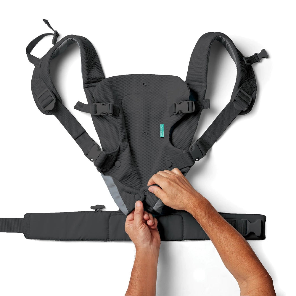 Infantino Porte-Bébé Flip Light & Airy Ergonomique 4 en 1 - Noir & Gris