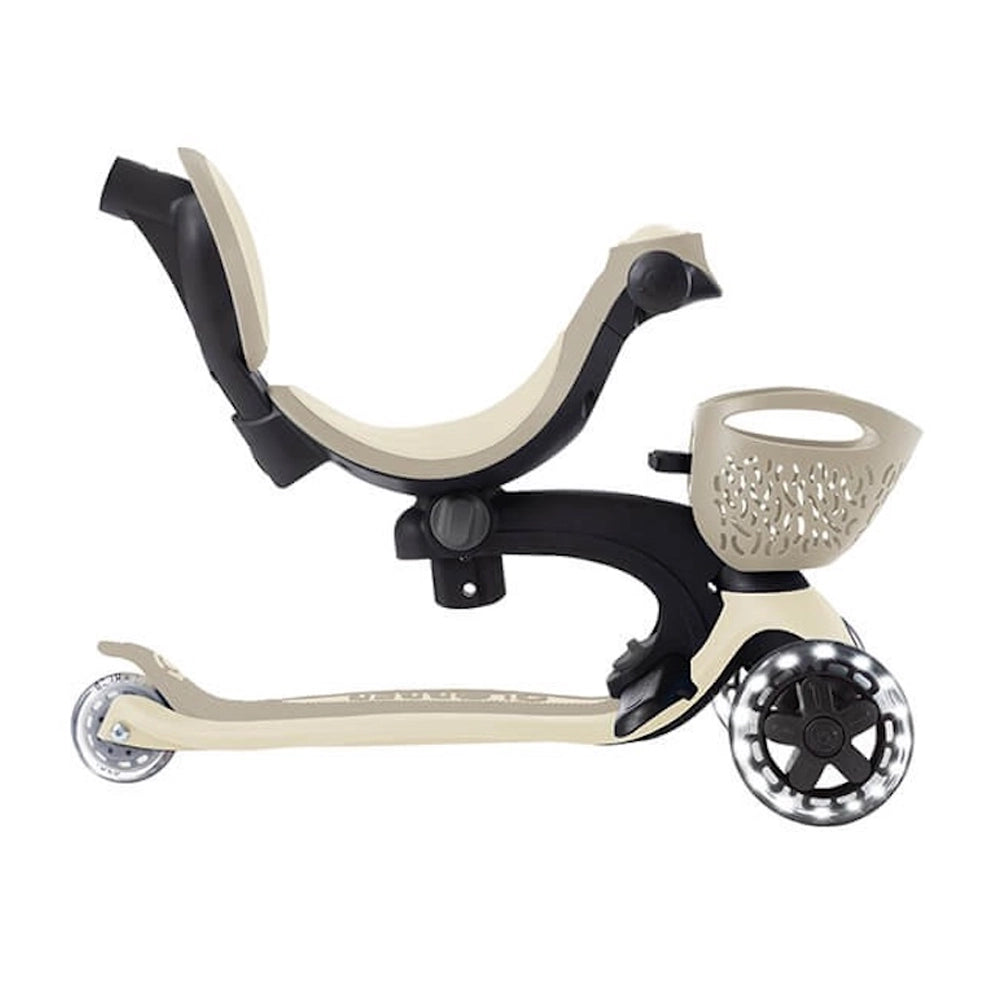 Globber Patinete Evolutivo GO UP BABY LIGHTS con Cesta 360° - Topo