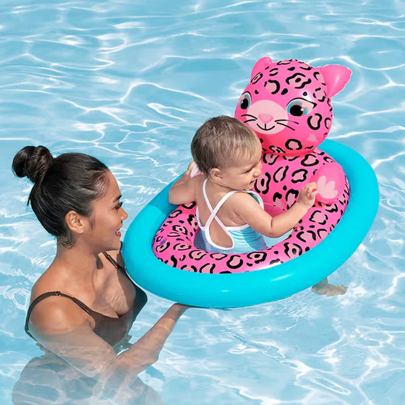 Bestway® Bouée Siège Bébé Lil' Animal Baby Boat 1-2A – Léopard Rose