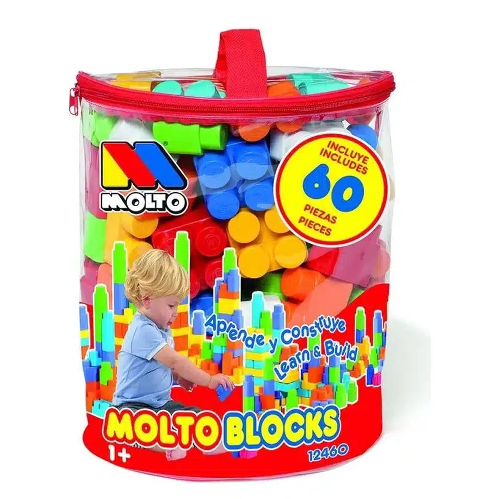 Molto Sac de Blocs 60 Pièces - 12M+
