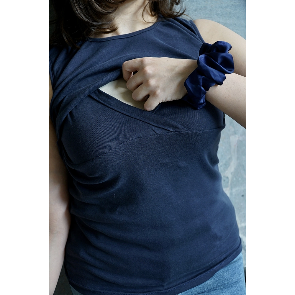 Bambidou Débardeur d'Allaitement - Bleu Marine