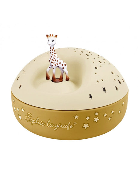 Trousselier Veilleuse Projecteur d'Etoiles Musical Sophie La Girafe - beige