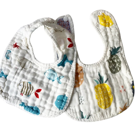 Lot de 2 Bavoirs Babtymat - Ananas & Poisson