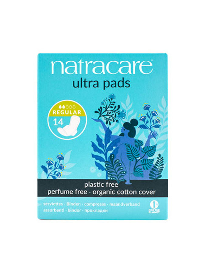 Natracare Ultra Pads Regular +Wings - 14 Units
