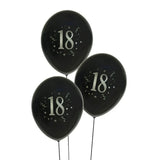 Set de 8 Globos de Látex Impresos con el Número 18 – 30cm