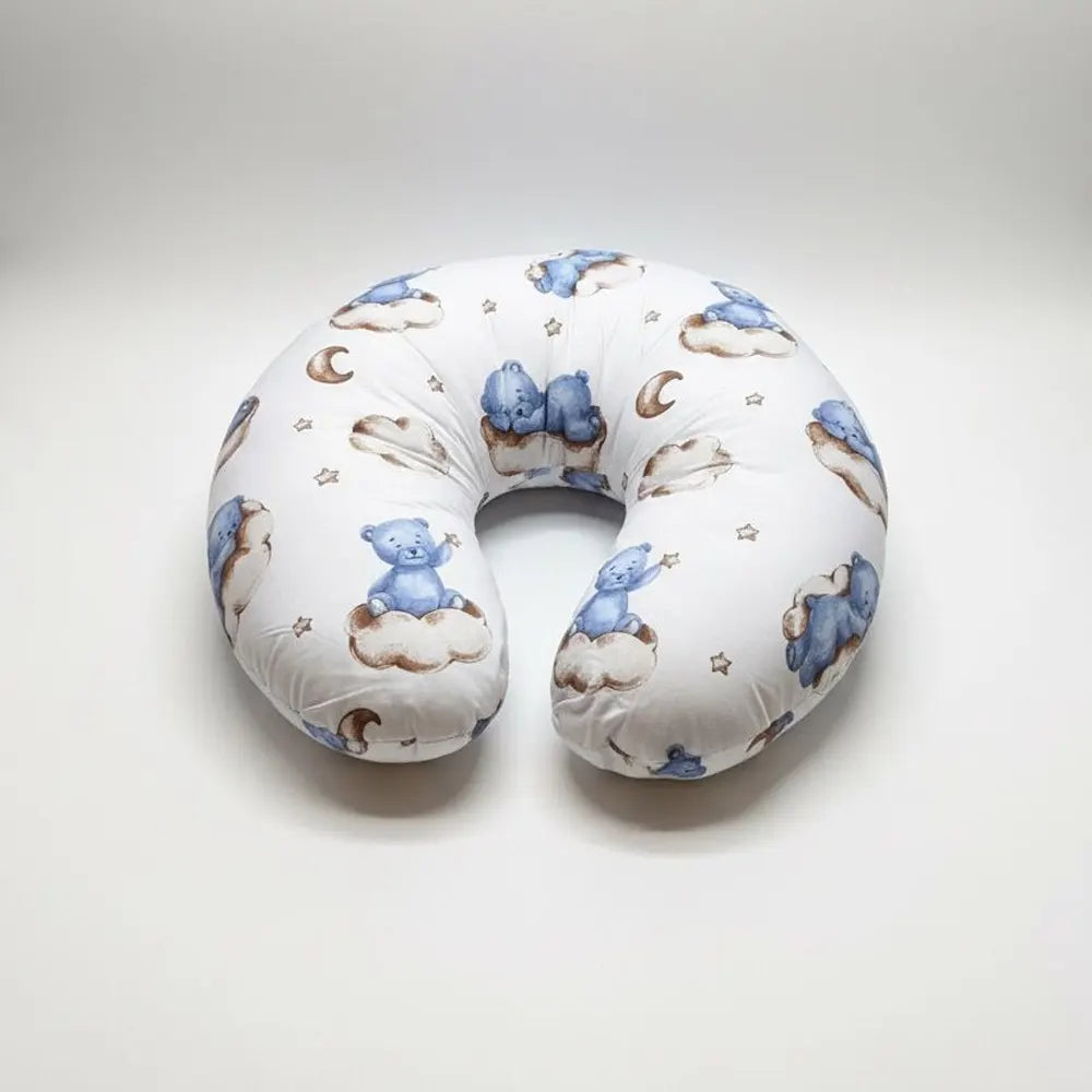 BébéYo Coussin d'Allaitement Nuage d’Ourson - Bleu