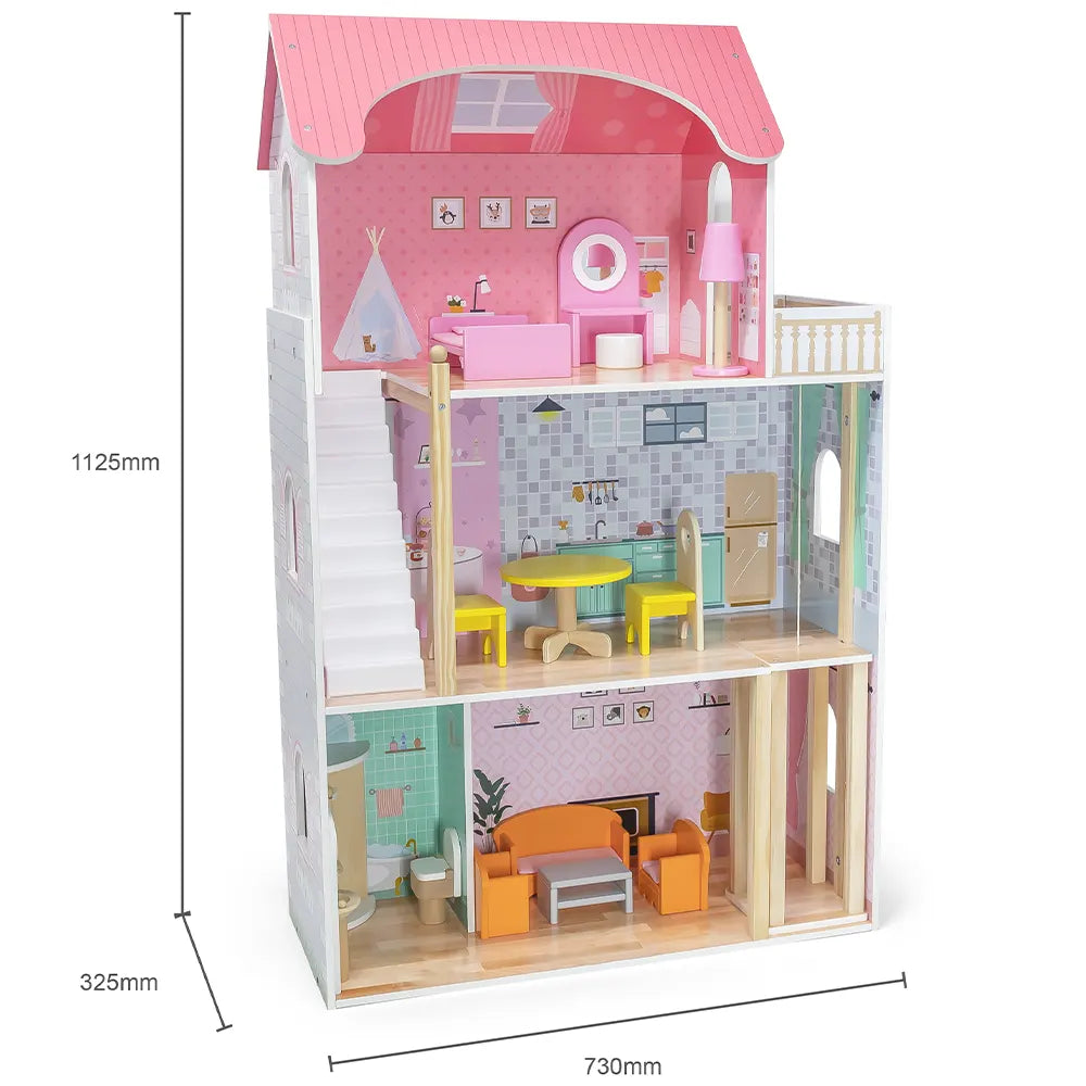 Viga Toys Elégante Grande Maison de Poupée 3A+