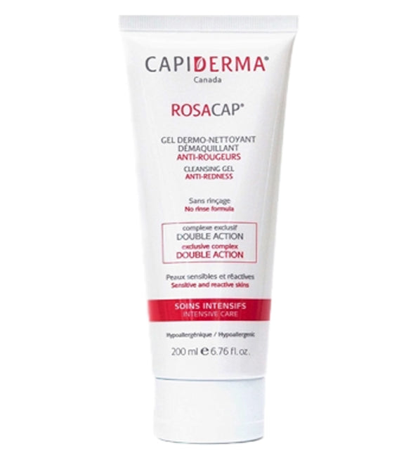 Capiderma Rosacap gel nettoyant démaquillant anti-rougeurs 200 ml – flacon