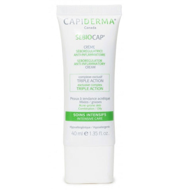 Capiderma - Sebiocap Crema antiinflamatoria para pieles con tendencia acneica - 40 ml