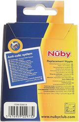 Nuby Pack de 2 Tetinas Anticólicos 1.2.3 Flow - 0m+